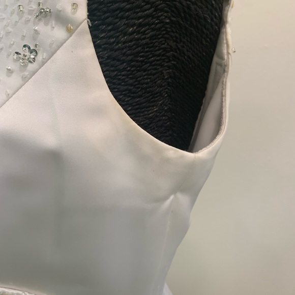 🚫SOLD🚫Moonlight Wedding Dress Size 10 White with Ruching Front - Picture 5 of 13